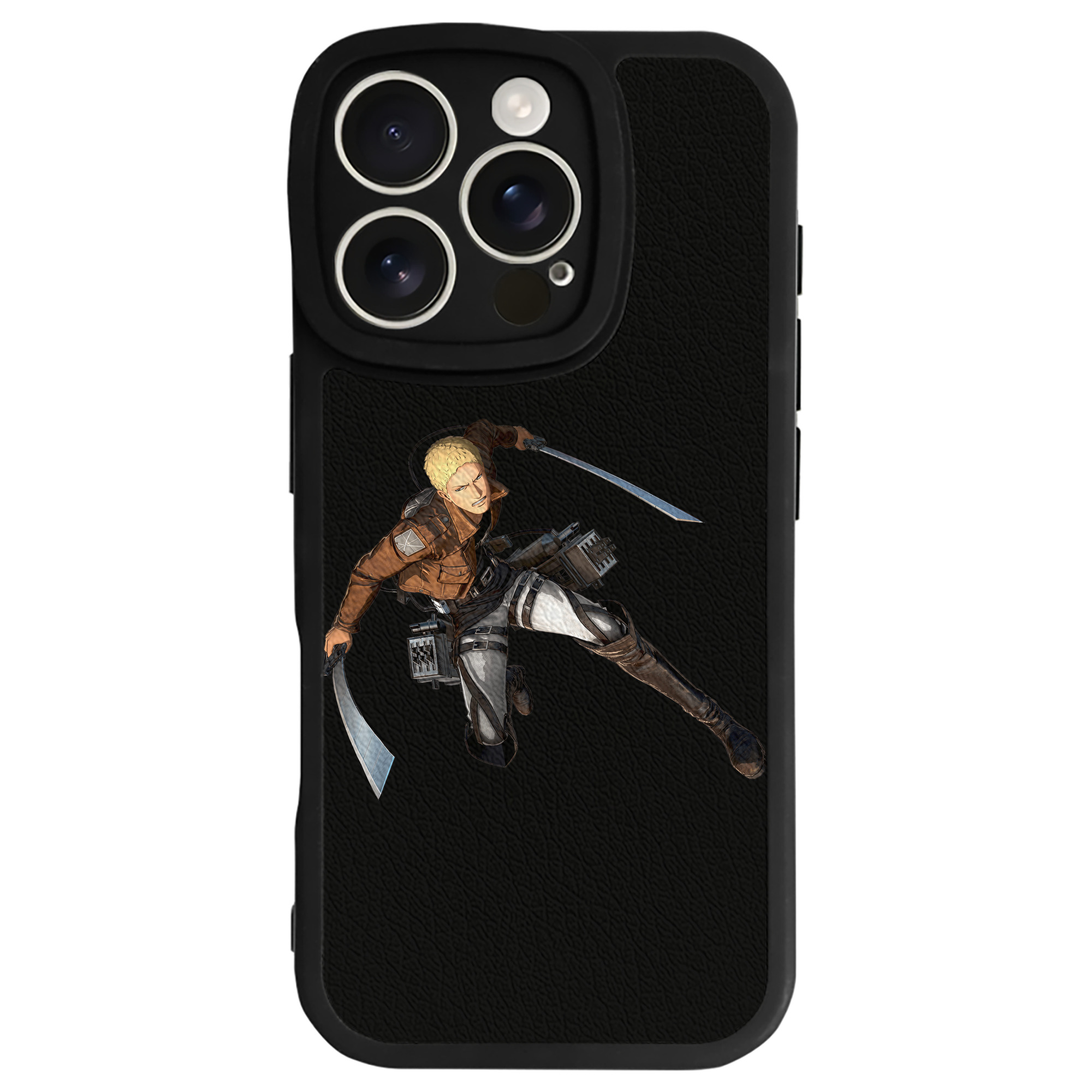 （画像用） 進撃の巨人 ライナー・ブラウン Attack on Titan Reiner Braun 【iPhone 16シリーズ対応】シリコンスマホケース（レザー調） 材質：シリコン